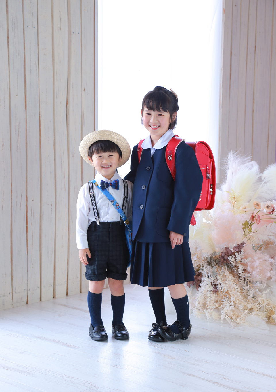 アニーズスタジオ　フォトスタジオ　上越　入学　入学記念　入学写真　兄弟　兄弟写真　写真館　