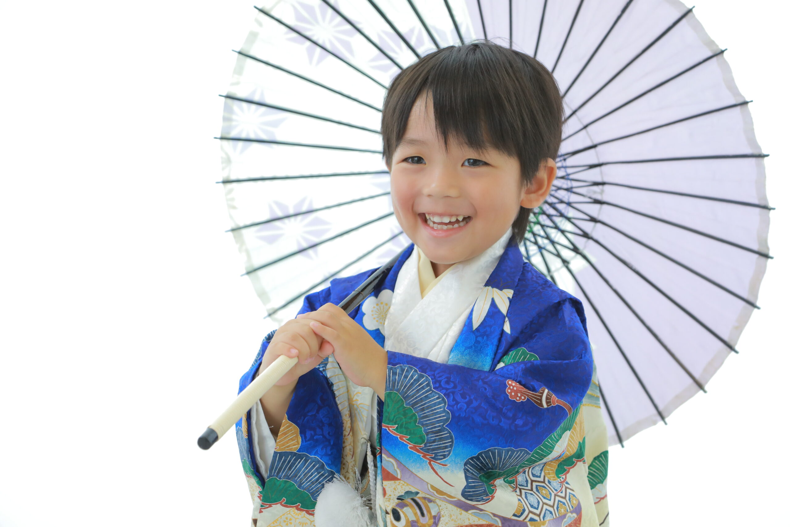 七五三　和装　着物　和傘　フォトスタジオ　写真館　上越　アニーズスタジオ