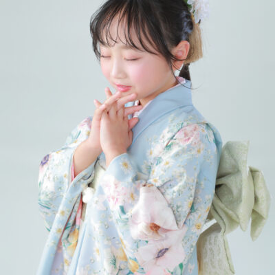 フォトスタジオ　上越　アニーズスタジオ　写真館　七五三　753　ナチュラル　着物　ガーリー　おしゃれ