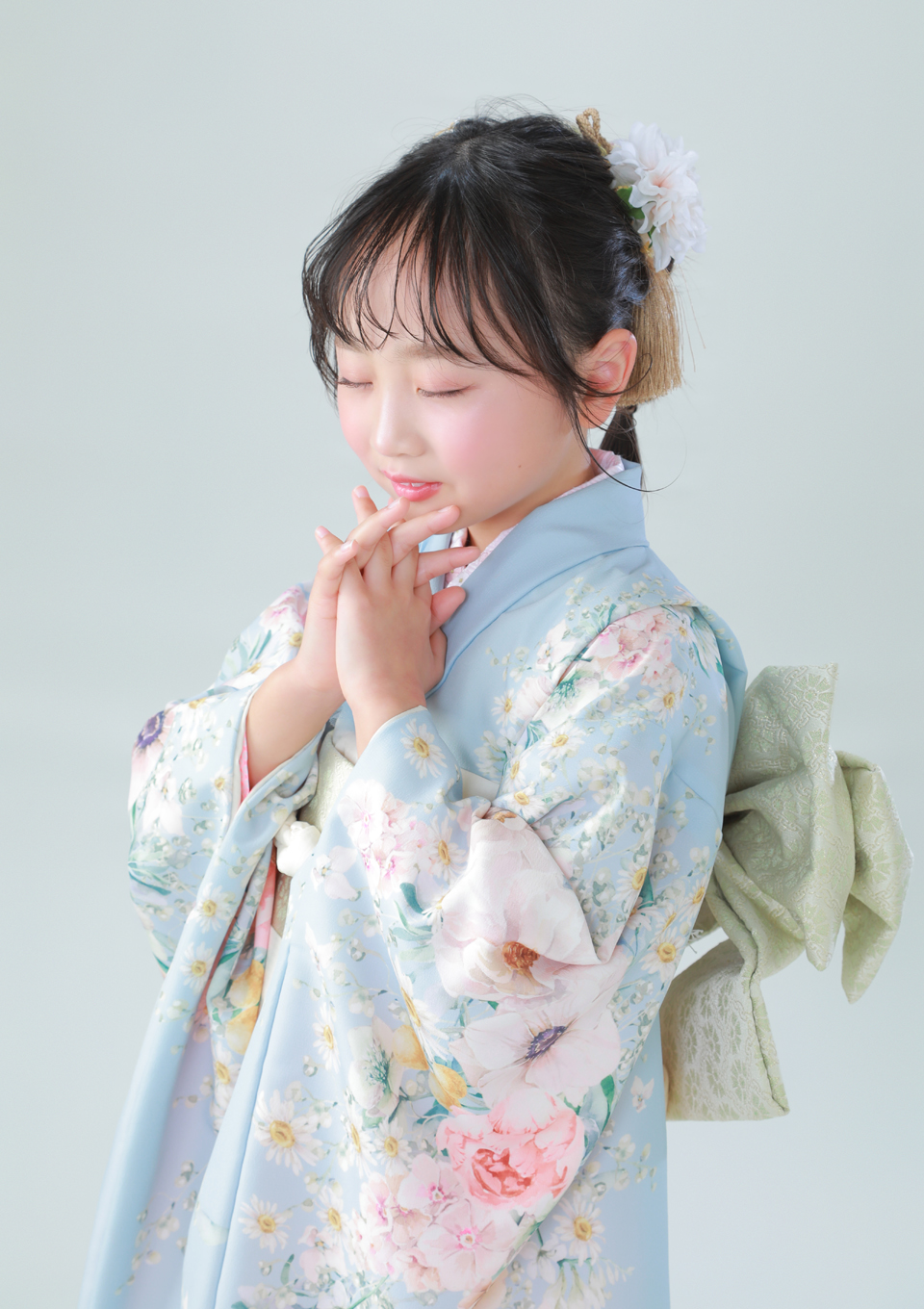 フォトスタジオ　上越　アニーズスタジオ　写真館　七五三　753　ナチュラル　着物　ガーリー　おしゃれ