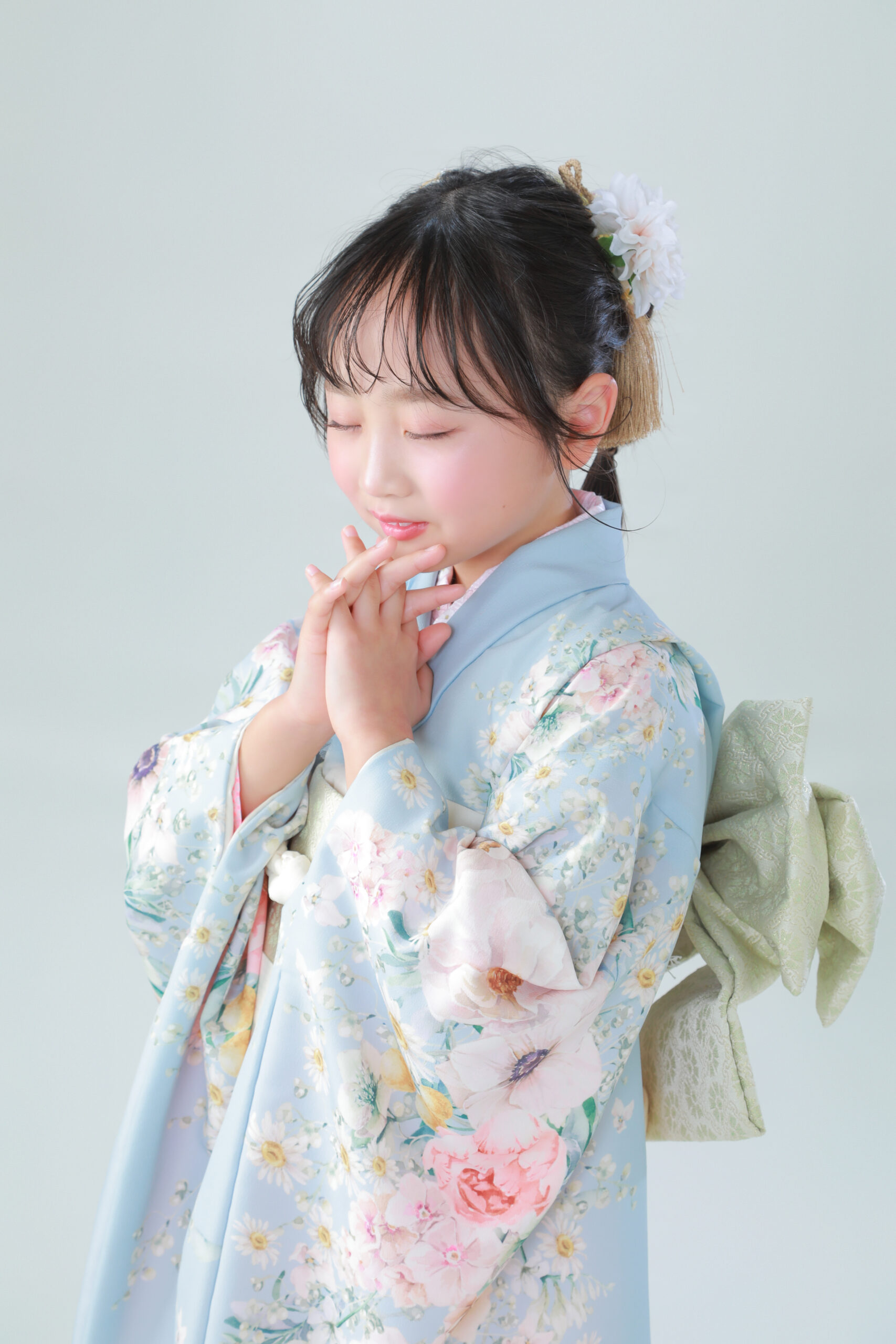 フォトスタジオ　上越　アニーズスタジオ　写真館　七五三　753　ナチュラル　着物　ガーリー　おしゃれ
