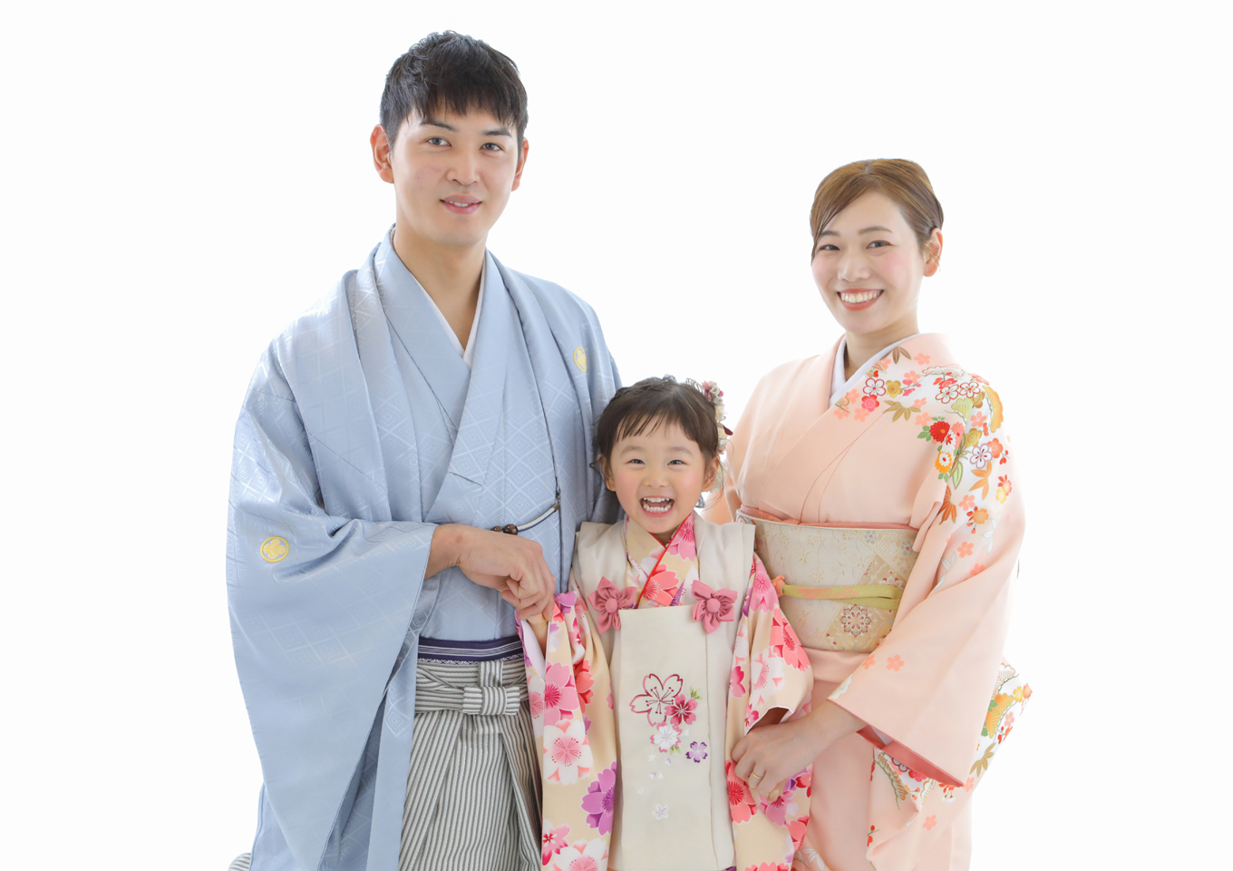 七五三　着物　和装　可愛い　撮影　三歳　お被布　写真館　フォトスタジオ　アニーズスタジオ　上越