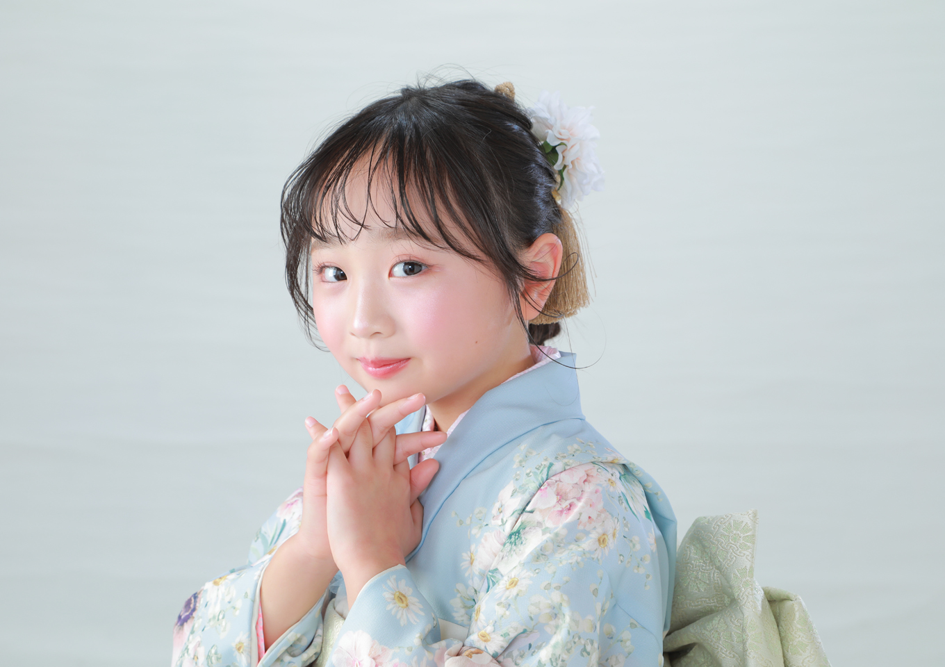 七五三　和装　着物　七歳　ナチュラル　かわいい　撮影　写真館　上越　フォトスタジオ　アニーズスタジオ