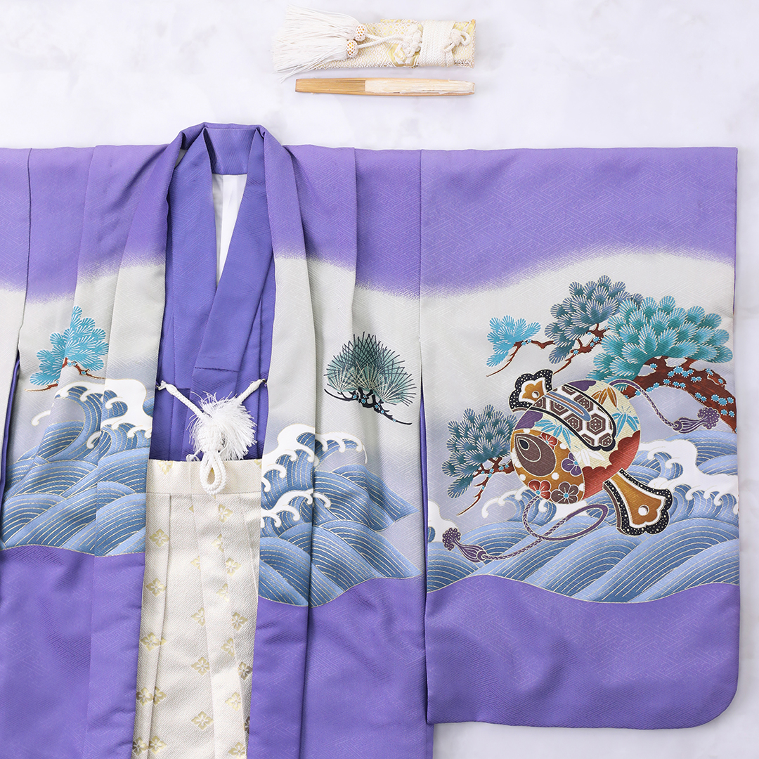七五三　和装　着物　長岡　新潟　5歳　写真館　フォトスタジオ 　神社　お参り　アニーズスタジオ　撮影　外出　袴　可愛い　カッコいい