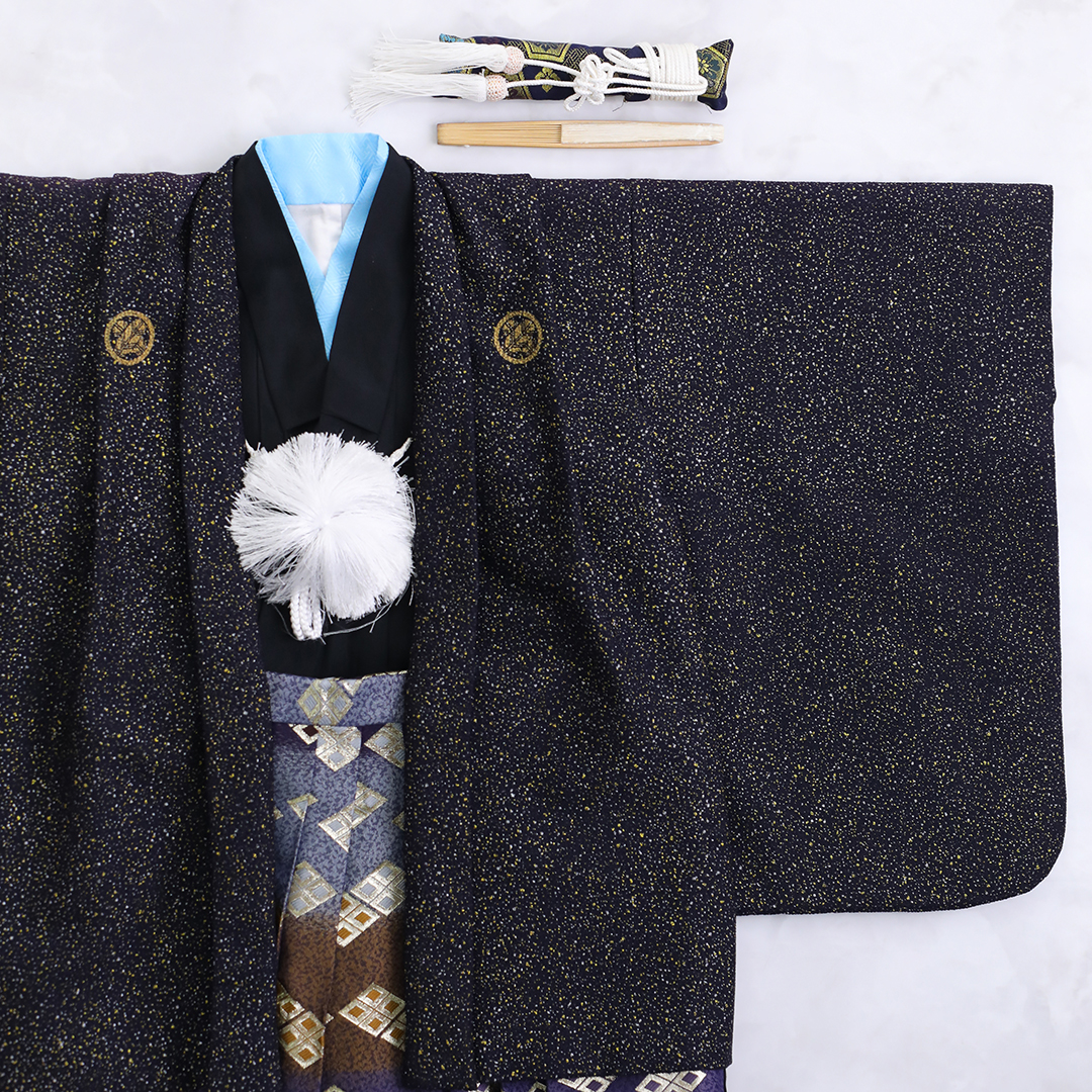 七五三　和装　着物　長岡　新潟　5歳　写真館　フォトスタジオ 　神社　お参り　アニーズスタジオ　撮影　外出　袴　可愛い　カッコいい