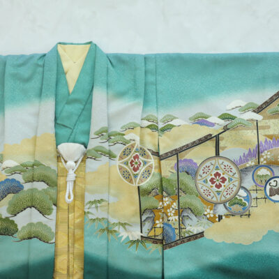 七五三　和装　着物　上越　新潟　5歳　写真館　フォトスタジオ　神社　お参り　アニーズスタジオ　撮影　外出　袴　可愛い　カッコいい