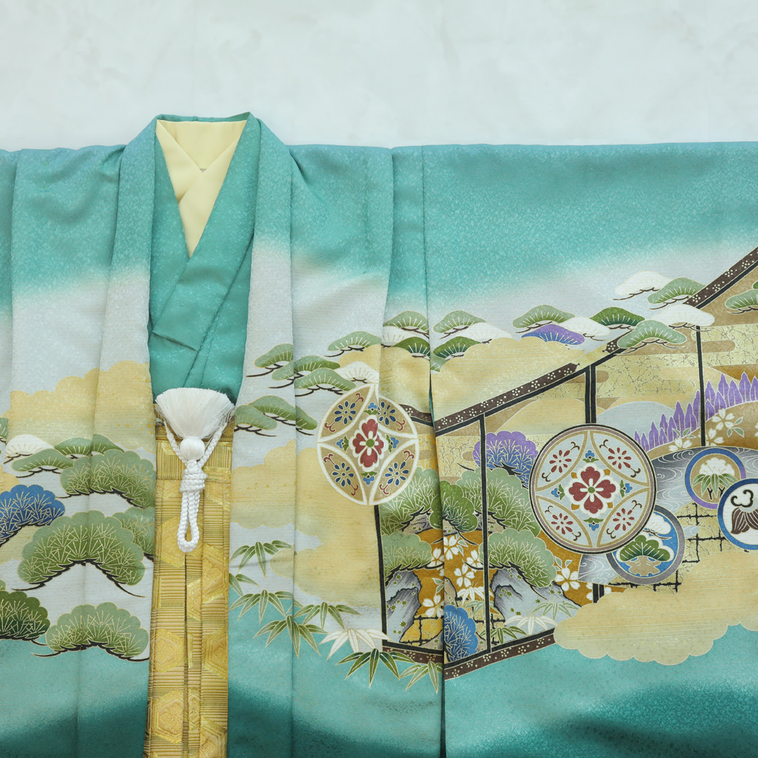 七五三　和装　着物　上越　新潟　5歳　写真館　フォトスタジオ　神社　お参り　アニーズスタジオ　撮影　外出　袴　可愛い　カッコいい