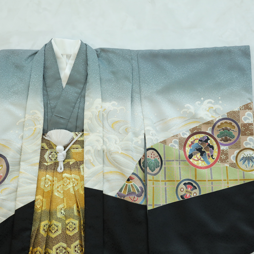 七五三　和装　着物　上越　新潟　5歳　写真館　フォトスタジオ　神社　お参り　アニーズスタジオ　撮影　外出　袴　可愛い　カッコいい