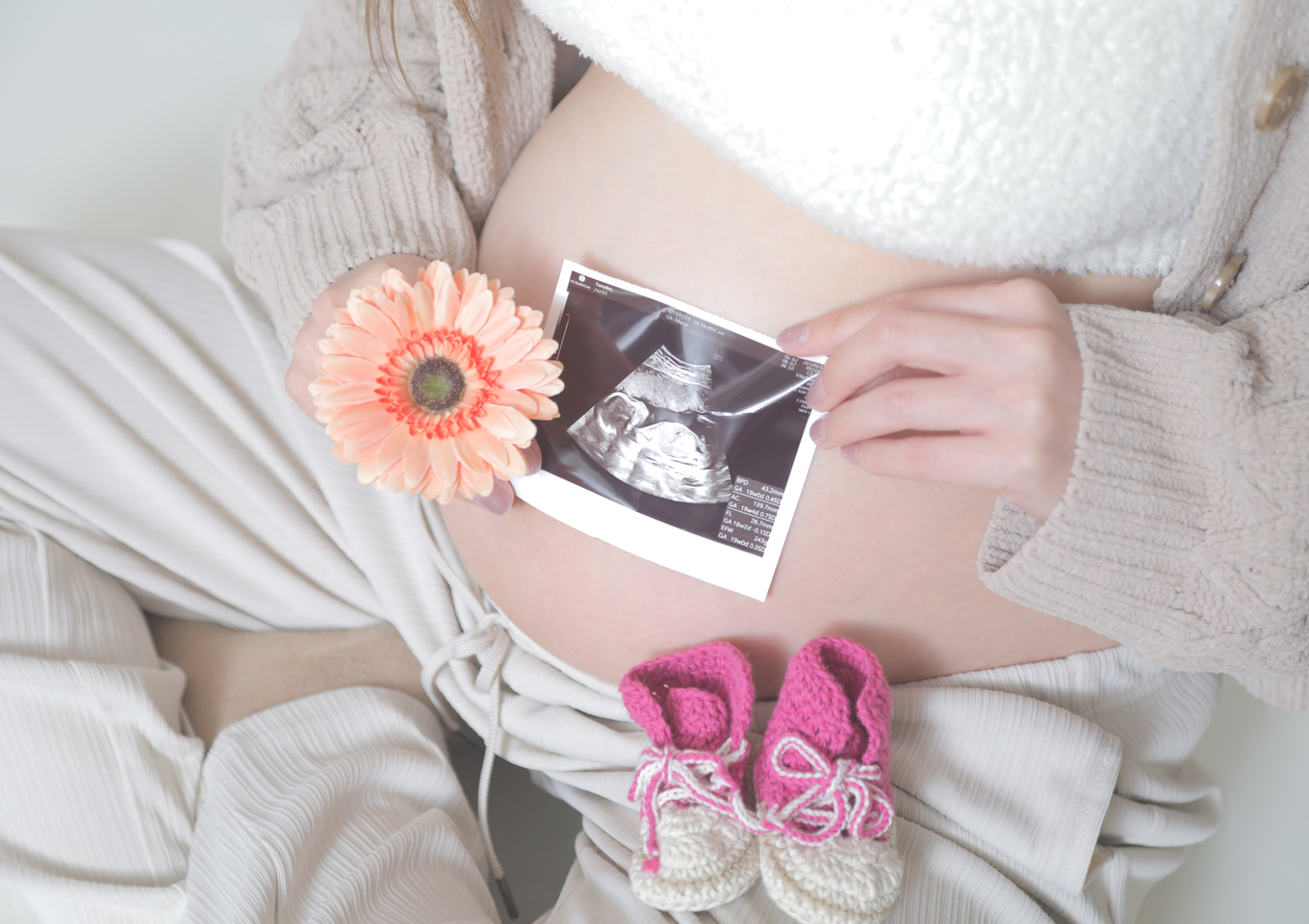 マタニティフォト　撮影　写真館　エコー写真　花　靴　上越　新潟　フォトスタジオ