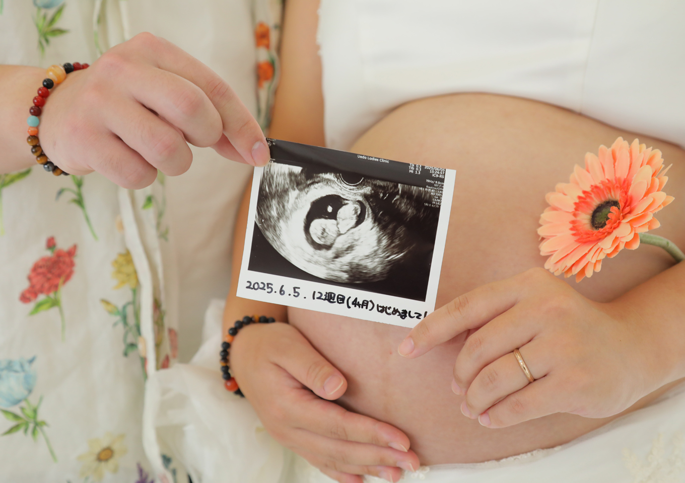マタニティフォト　撮影　かわいい　花　写真館　フォトスタジオ　アニーズスタジオ　　上越　新潟　