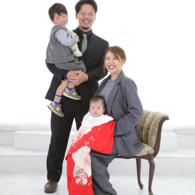 百日撮影　100日撮影　家族写真　お祝着