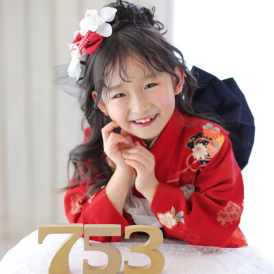 アニーズスタジオ上越館　写真館　フォトスタジオ　753　七五三　着物　和装　女の子　おしゃれ着物　王道