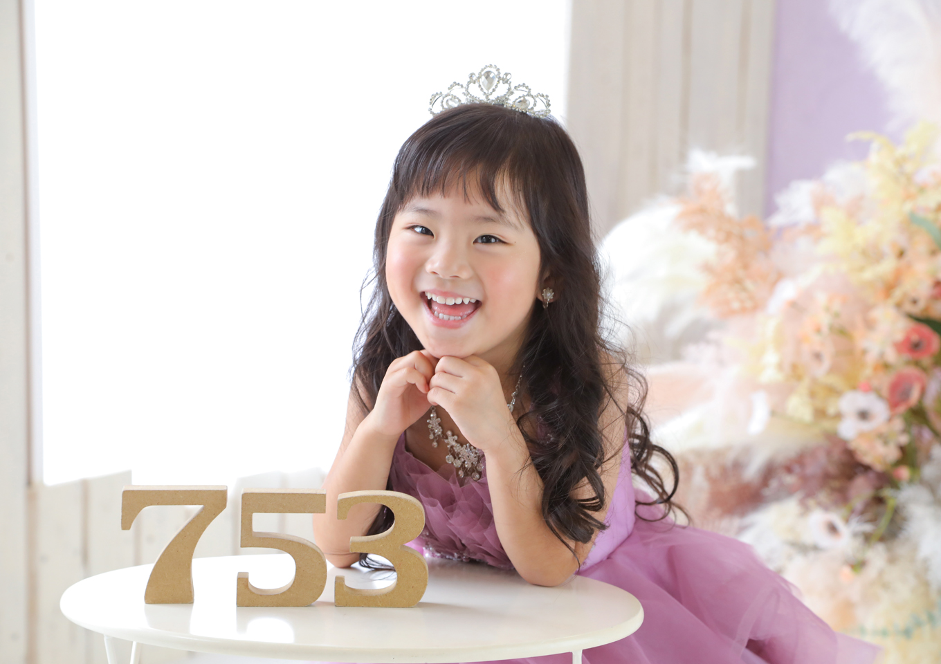 写真館　アニーズスタジオ上越館　フォトスタジオ　ドレス　七五三　753　記念写真