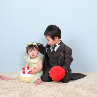 誕生日撮影　1歳記念　兄弟撮影