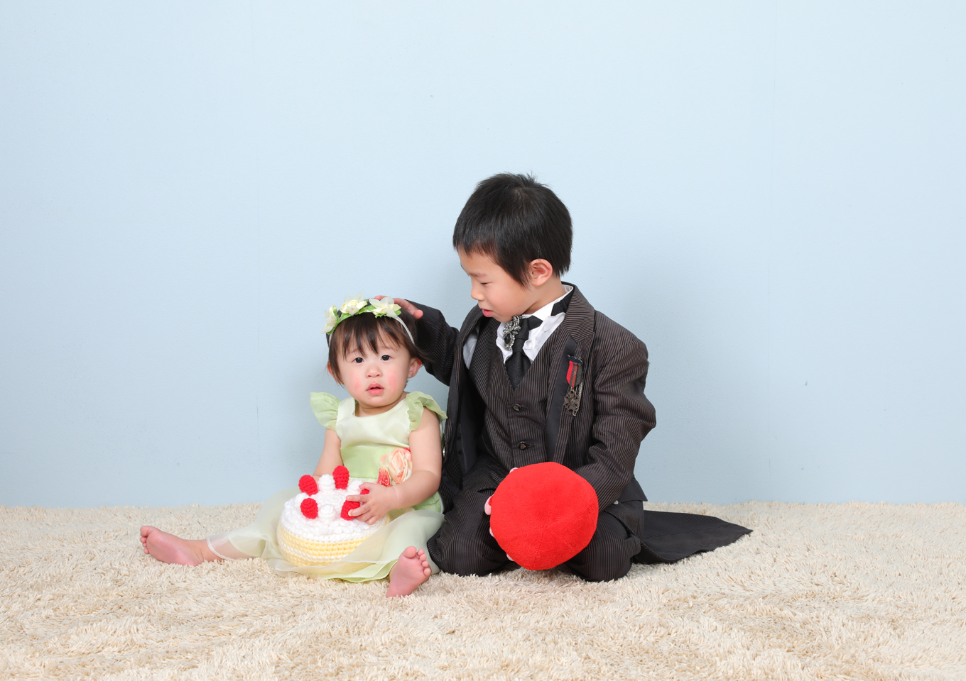 誕生日撮影　1歳記念　兄弟撮影