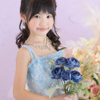 写真館　フォトスタジオ　753　七五三　ドレス　7歳　早撮り