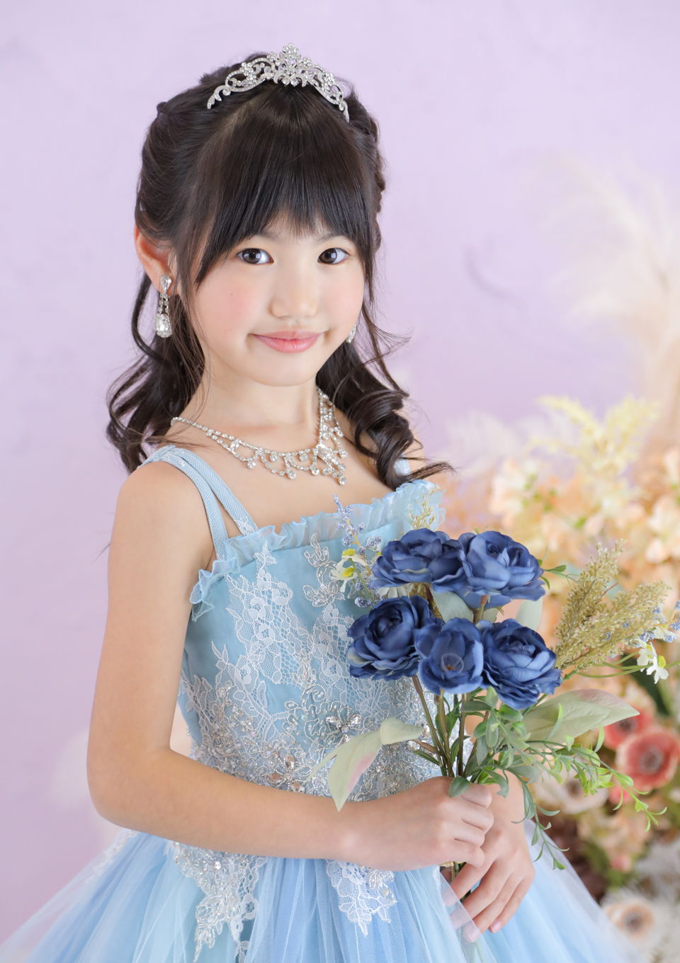 写真館　フォトスタジオ　753　七五三　ドレス　7歳　早撮り