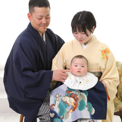 百日 家族撮影