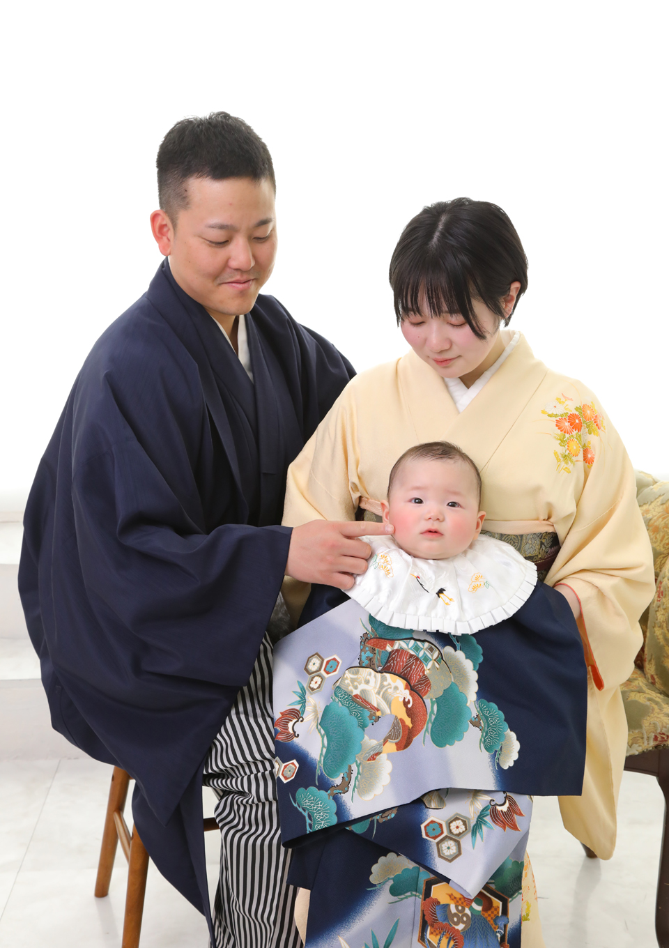 百日 家族撮影